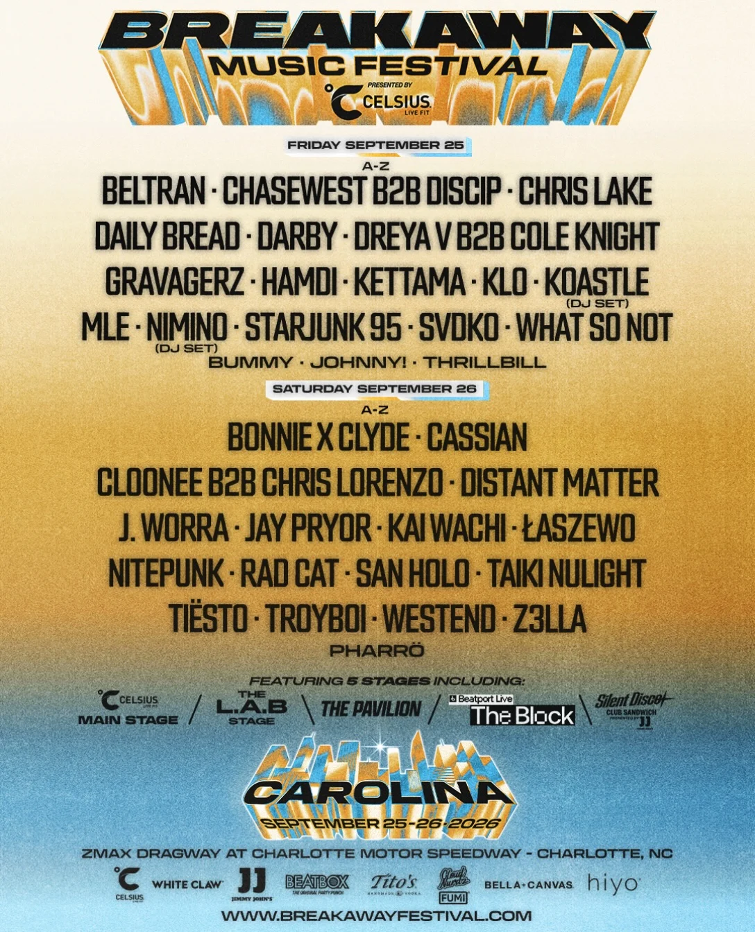Festival lineup poster