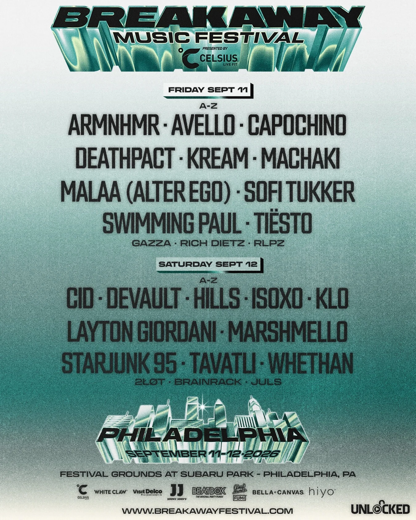 Festival lineup poster