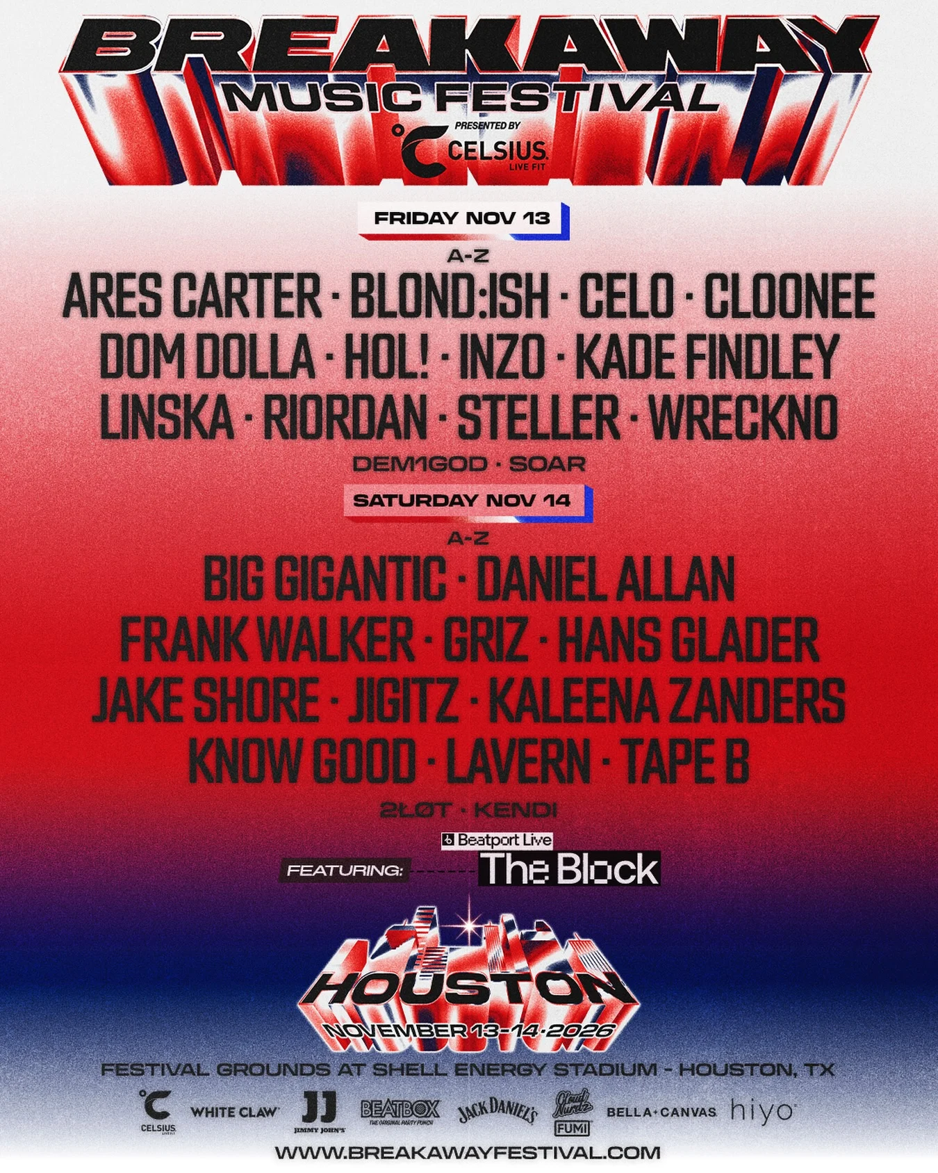 Festival lineup poster