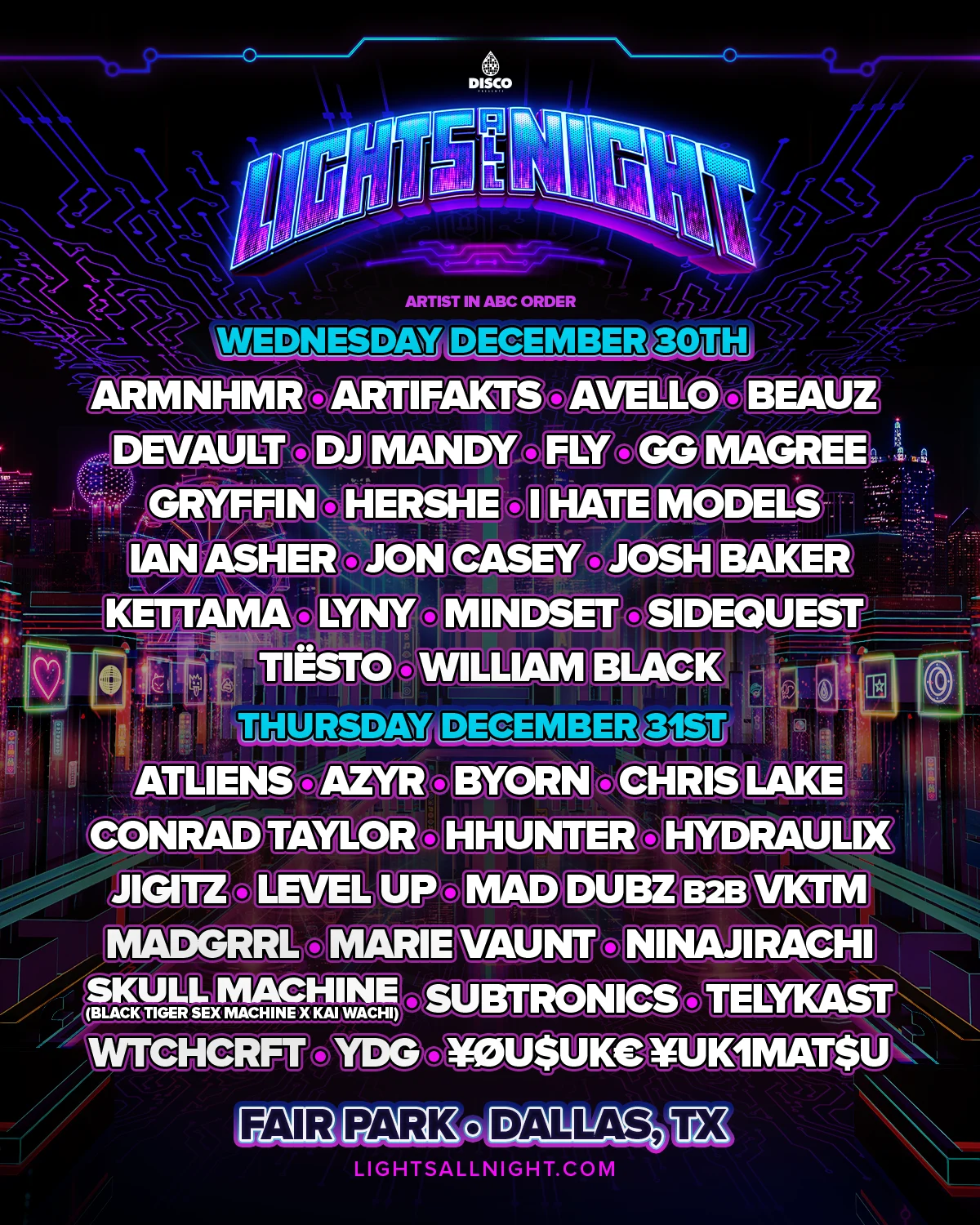 Festival lineup poster