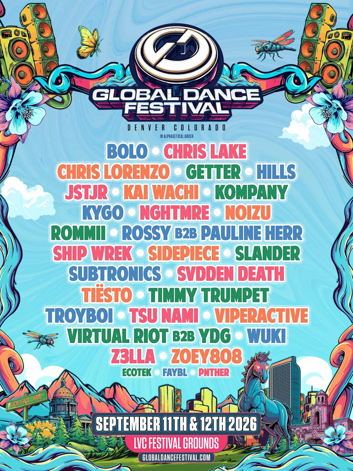 Festival lineup poster