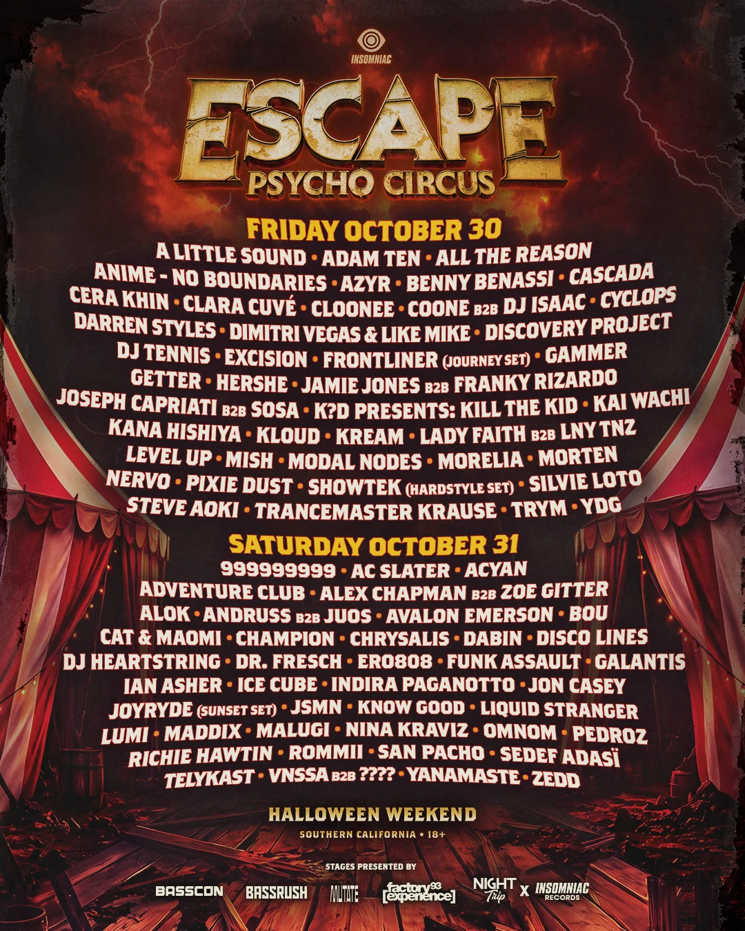 Festival lineup poster