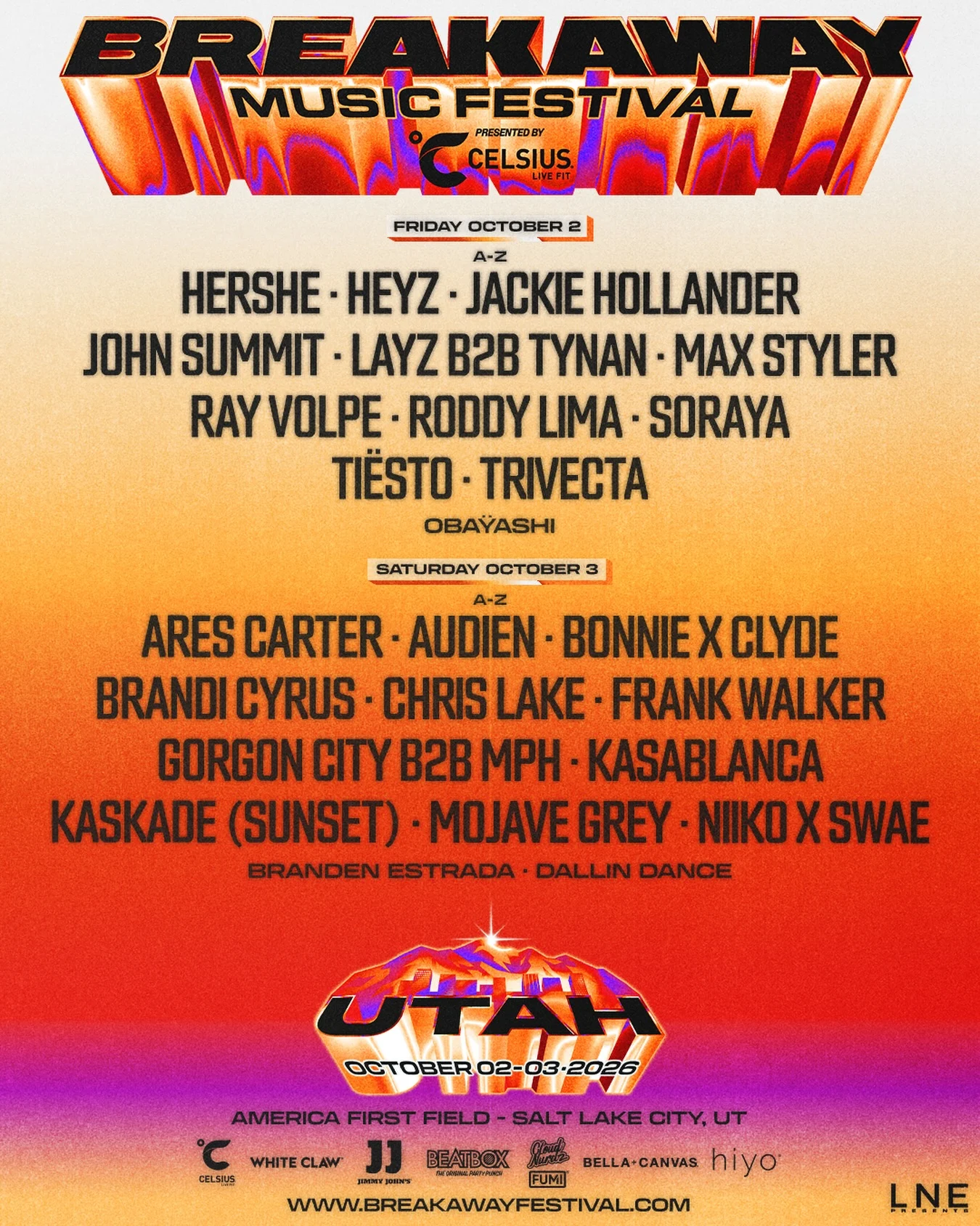 Festival lineup poster