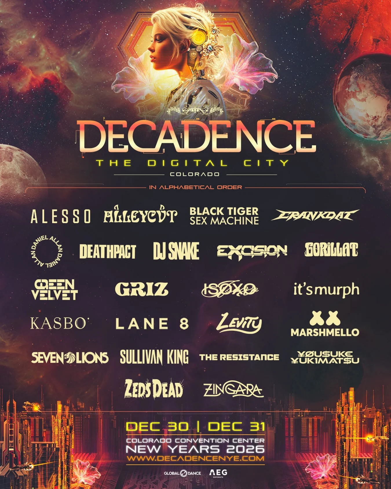 Festival lineup poster