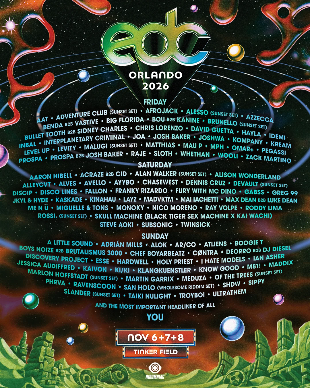 Festival lineup poster