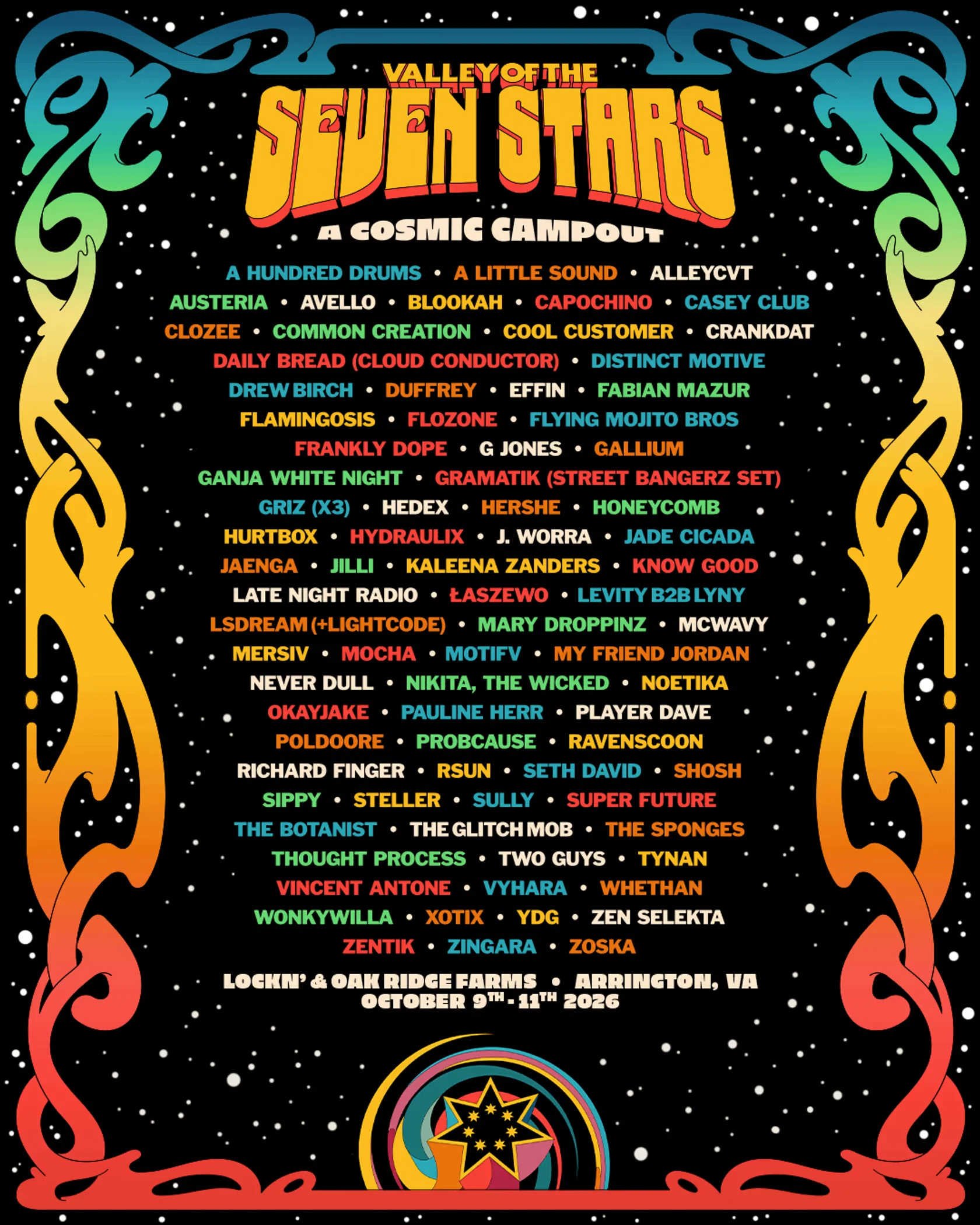 Festival lineup poster